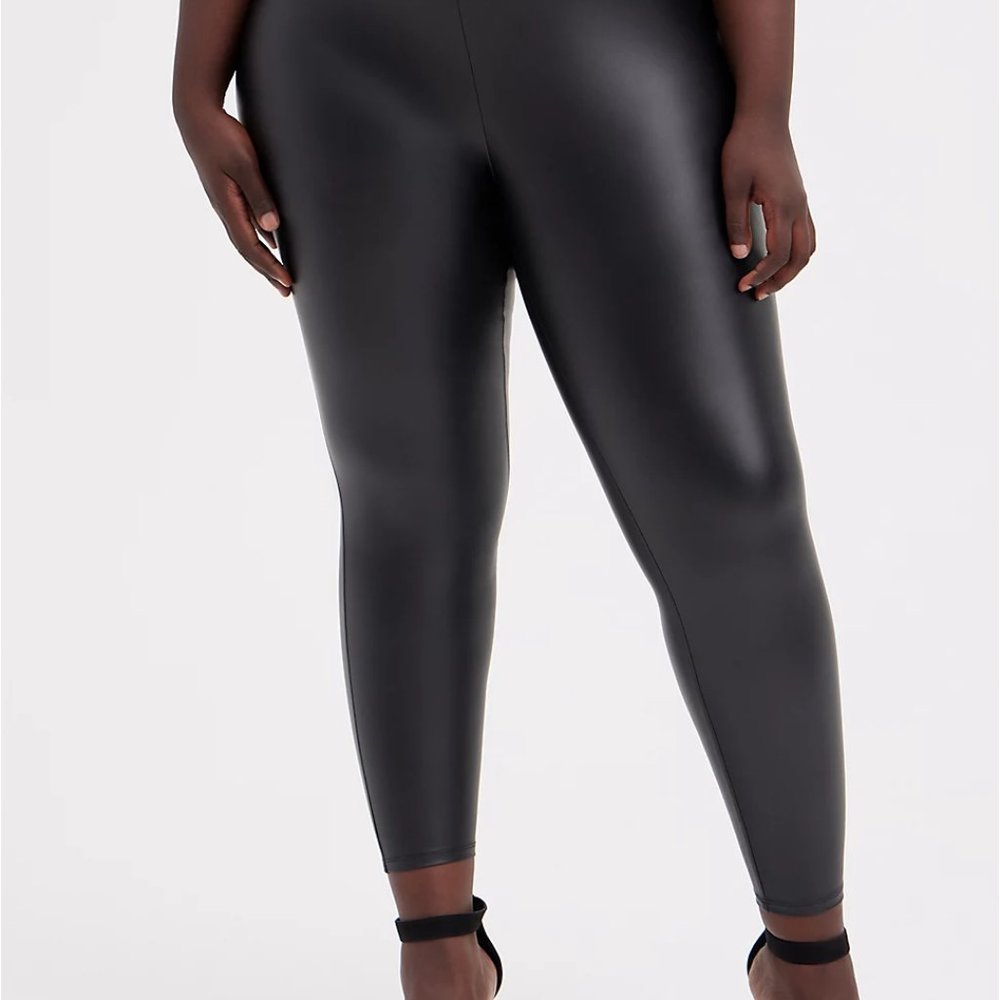 Torrid Faux Leather Black Leggings - Picture 6 of 11